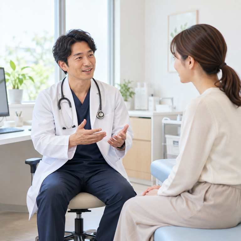 医療機関で相談する場面のイメージ